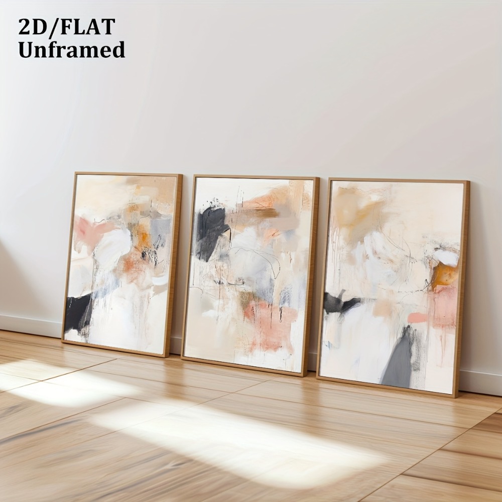 3 adet Çerçevesiz, Nötr Bej Al - Photography Geometry incelemesi ve fiyatı